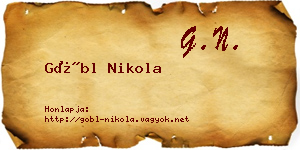 Göbl Nikola névjegykártya